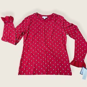 Charter Club Red Heart Top